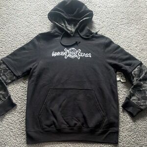 NWT Lurking Class Bones Layered Hoodie Black Mens M Skull